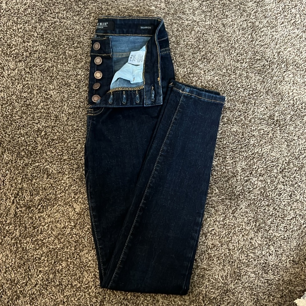 Judy Blue Skinny Fit Dark Wash Button Fly 1/25 JB84142